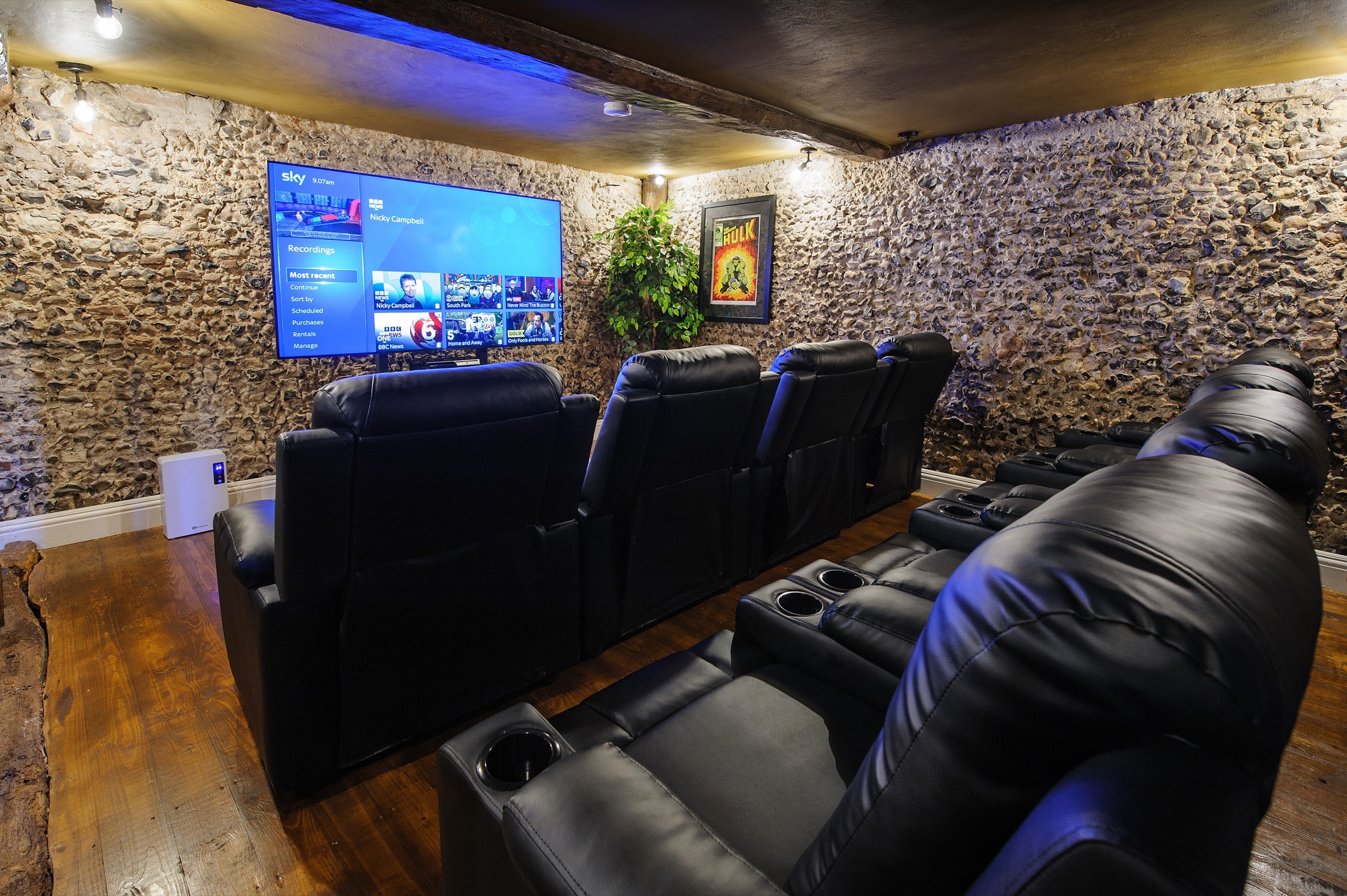 Cinema Room at The Manor House, Saffron Walden